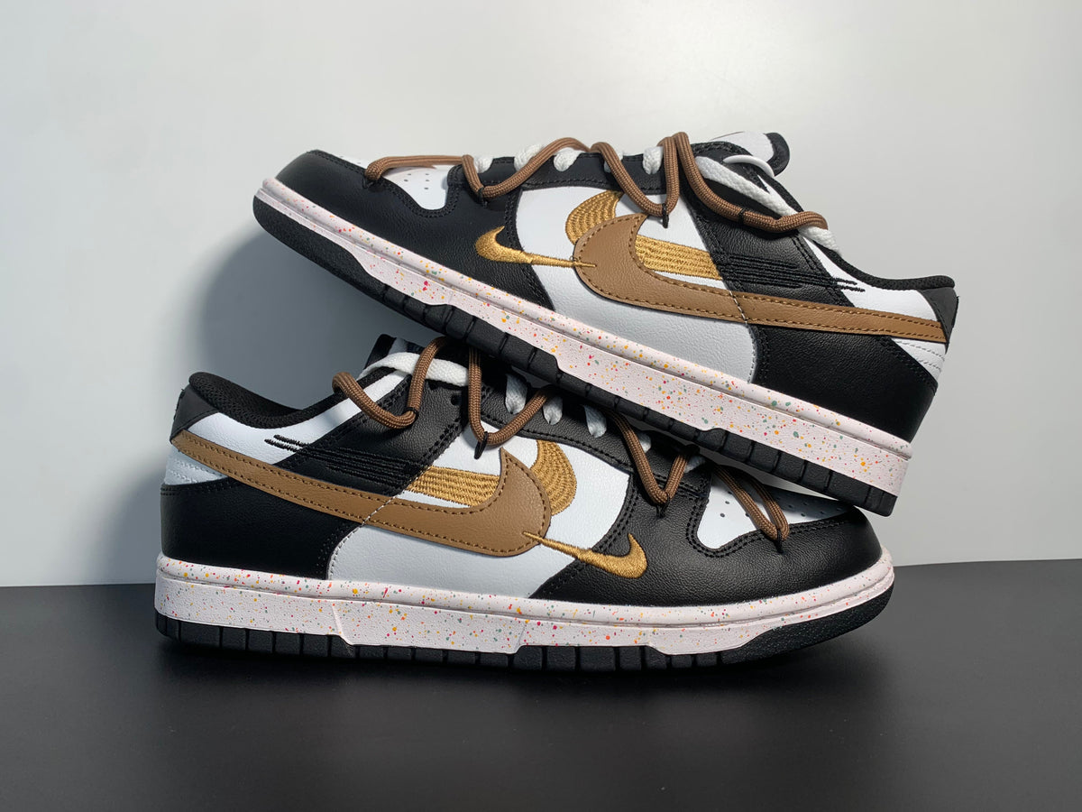 SB Dunk Low”Multi-Color White Black Brown Swoosh FD4623-142 - View 5