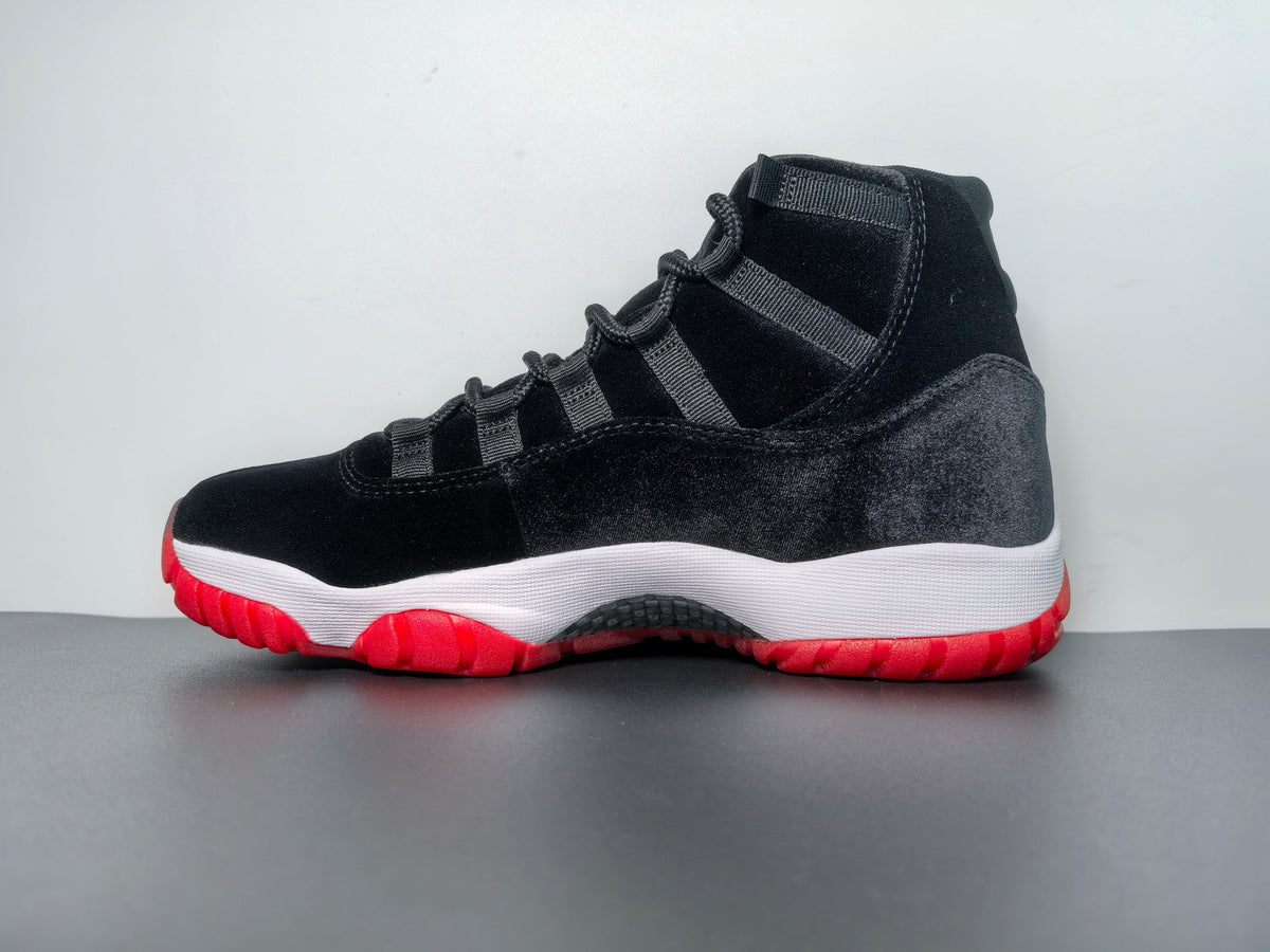 Air Jordan 11 WMNS “Bred Velvet” Rumored to Release Holiday 2024  DB5457-061 - Angle View 2