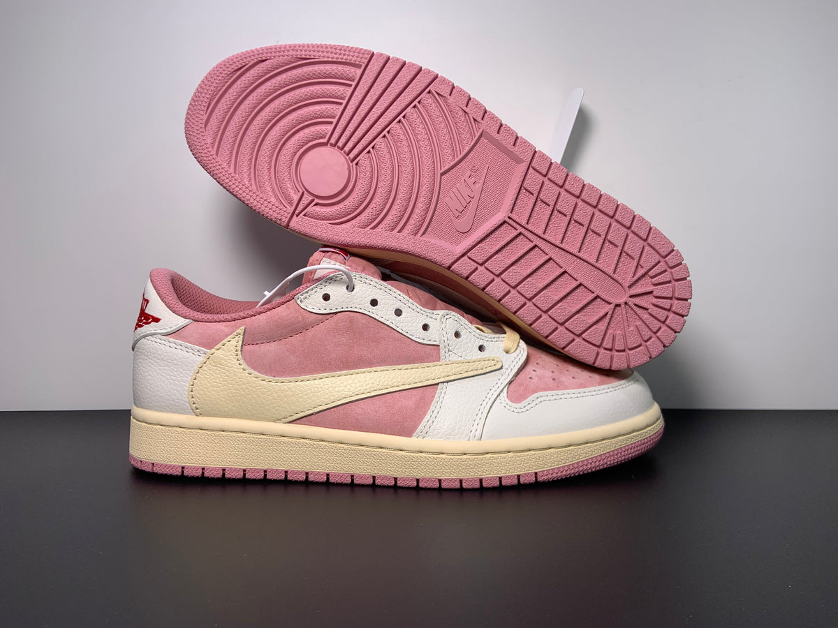 Travis Scott x Air Jordan 1 Low OG Shy Pink DM7866-600 - Angle View 7