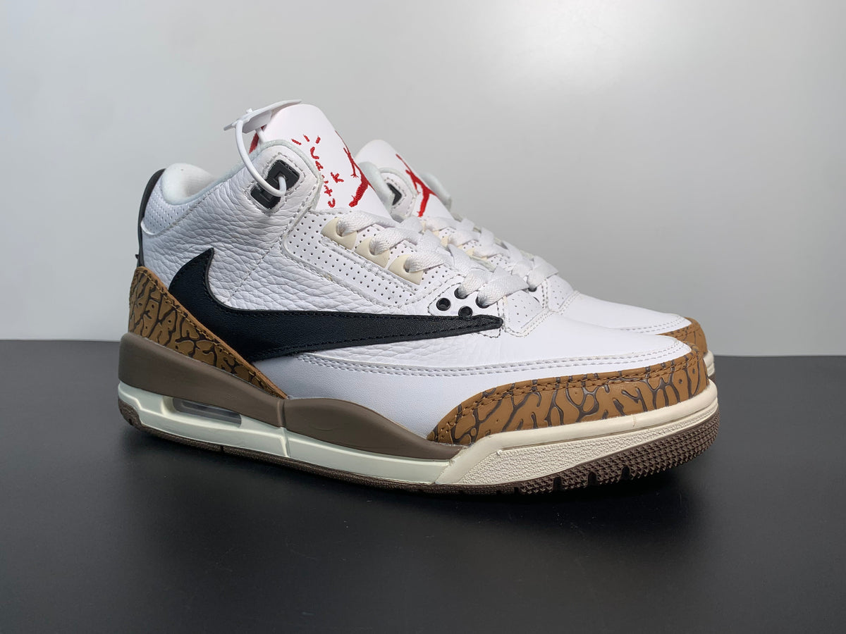 Travis Scott 2 x Air Jordan 3 Tan Brown CT8532-120 - Angle View 4