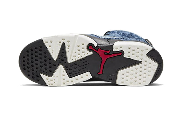 Air Jordan 6 Retro PS 'Washed Denim' Washed Denim/Sail/Varsity Red/Black CV5487-401 - Angle View 4