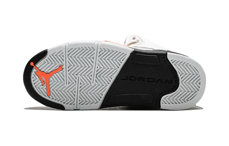 Air Jordan 5 Retro PS 'International Flight' Sail/Orange Peel-Black-Hyper Royal 440889-148 - Angle View 4
