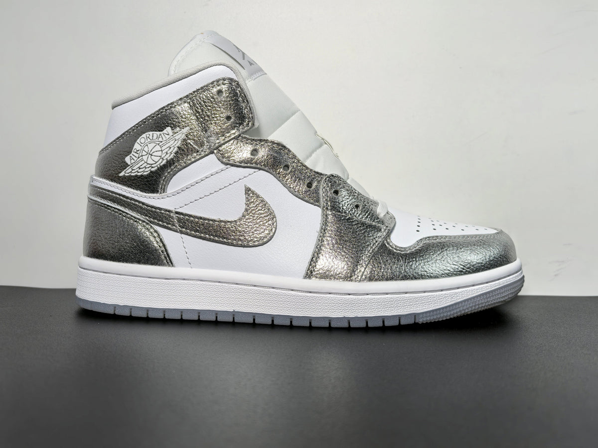 Air Jordan 1 Mid “Metallic Silver” FN5031-100 - Main View