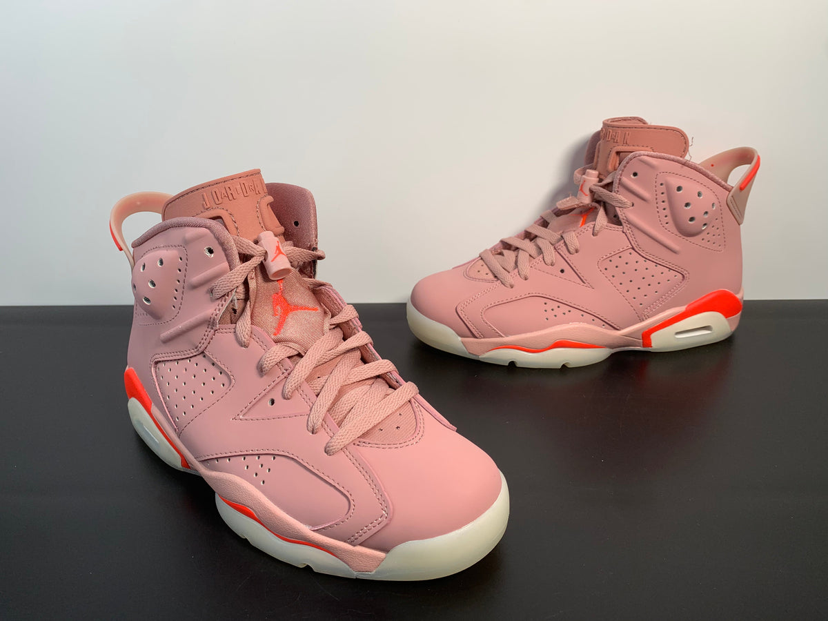 Womens WMNS Air Jordan 6 Retro NRG Rust Pink CI0550-600 - Angle View 5