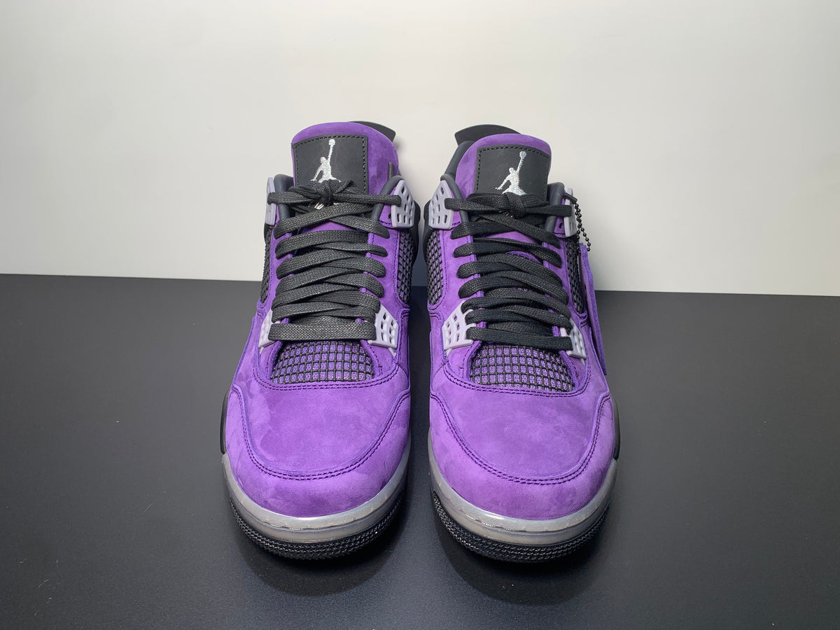 Air Jordan 4 Retro x Travis Scott Purple Friend's and Family - Angle View 6