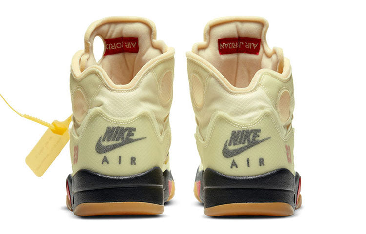 Air Jordan 5 Retro SP Off-White - Sail DH8565-100 - Angle View 5