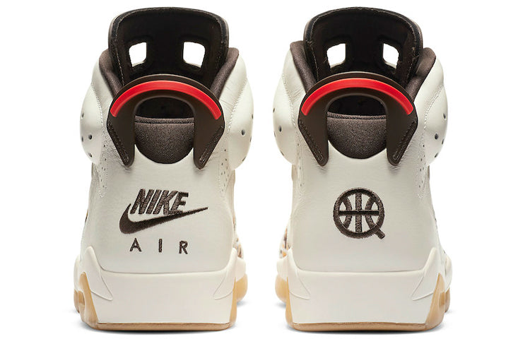 Air Jordan 6 Retro Quai 54 - Sail Gum CZ4152-100 - Angle View 5