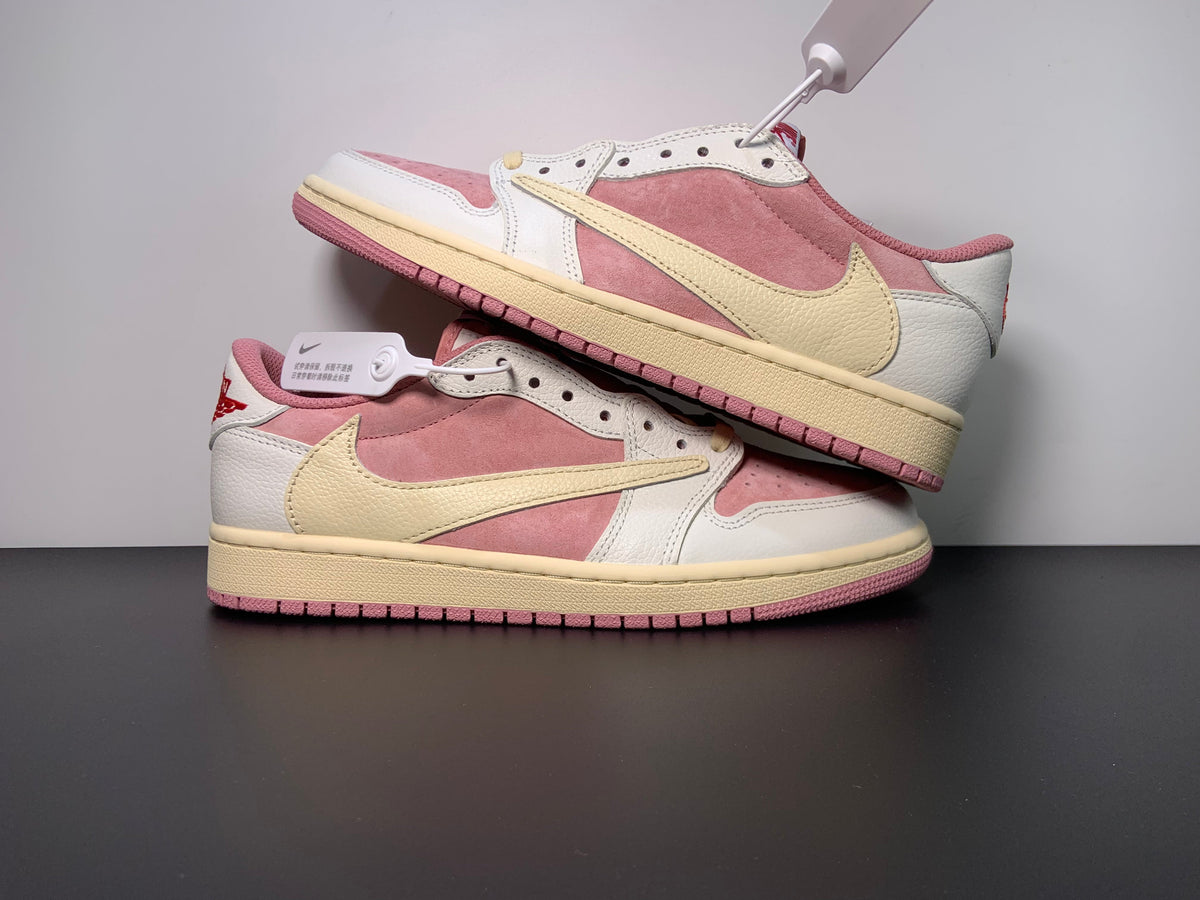 Travis Scott x Air Jordan 1 Low OG Shy Pink DM7866-600 - Angle View 6