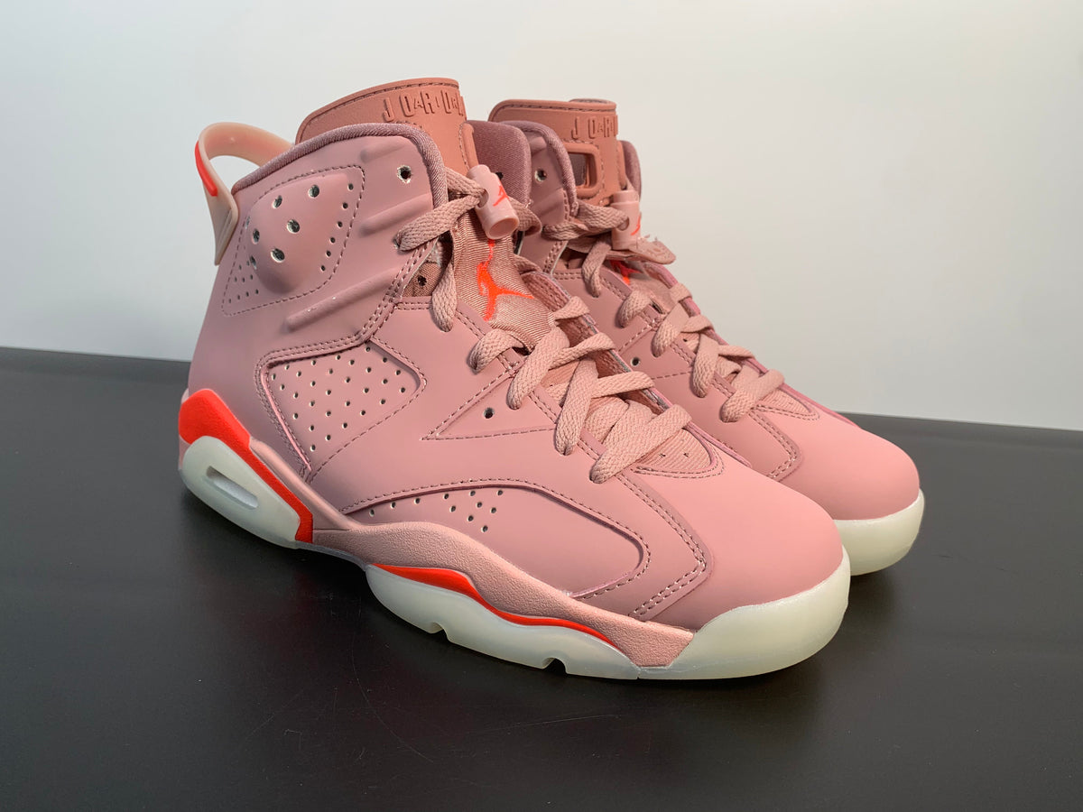 Womens WMNS Air Jordan 6 Retro NRG Rust Pink CI0550-600 - Angle View 3