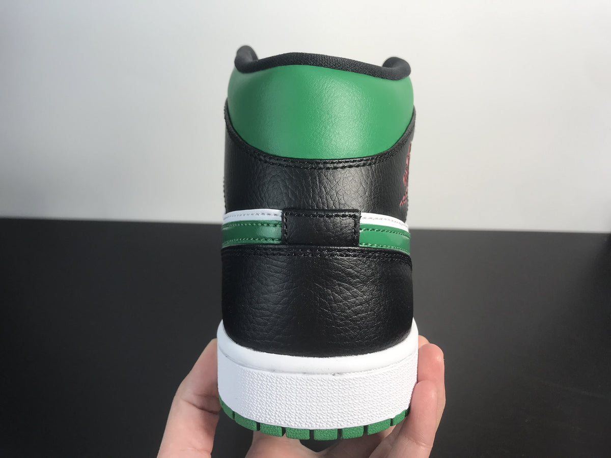 Air Jordan 1 Mid Green Toe - Angle View 5