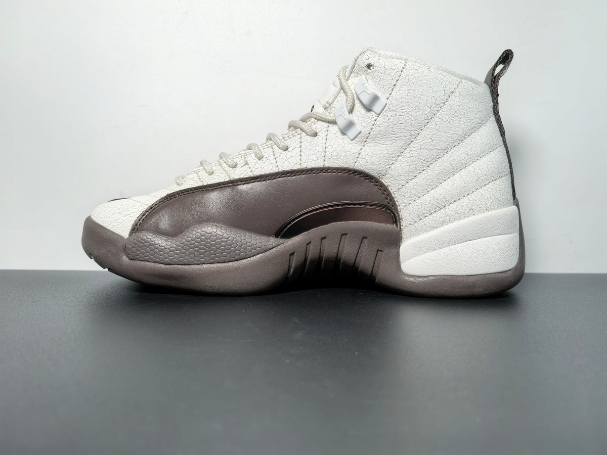 Air Jordan 12 White Baroque Brown-Sail - Angle View 2