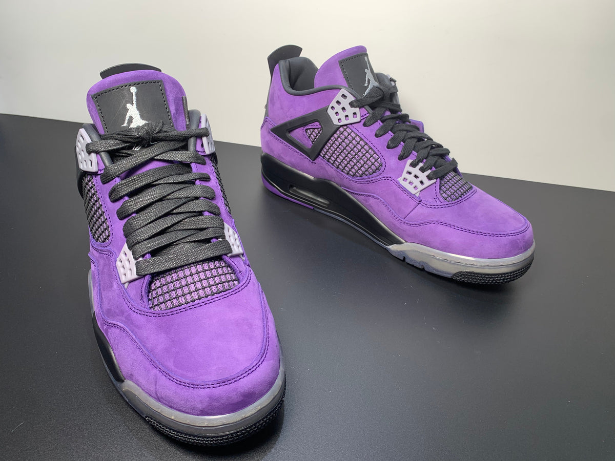 Air Jordan 4 Retro x Travis Scott Purple Friend's and Family - Angle View 5