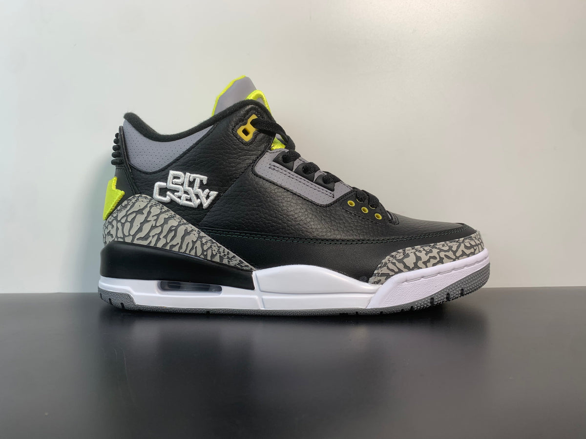 Air Jordan 3 Retro Oregon Ducks Pit Crew Black 282240-594 - Main View