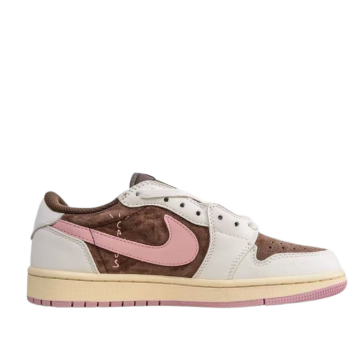 Travis Scott x Air Jordan 1 Low OG “Dark Pony/Pink Oxford”  DZ4137-206 - Angle View 2