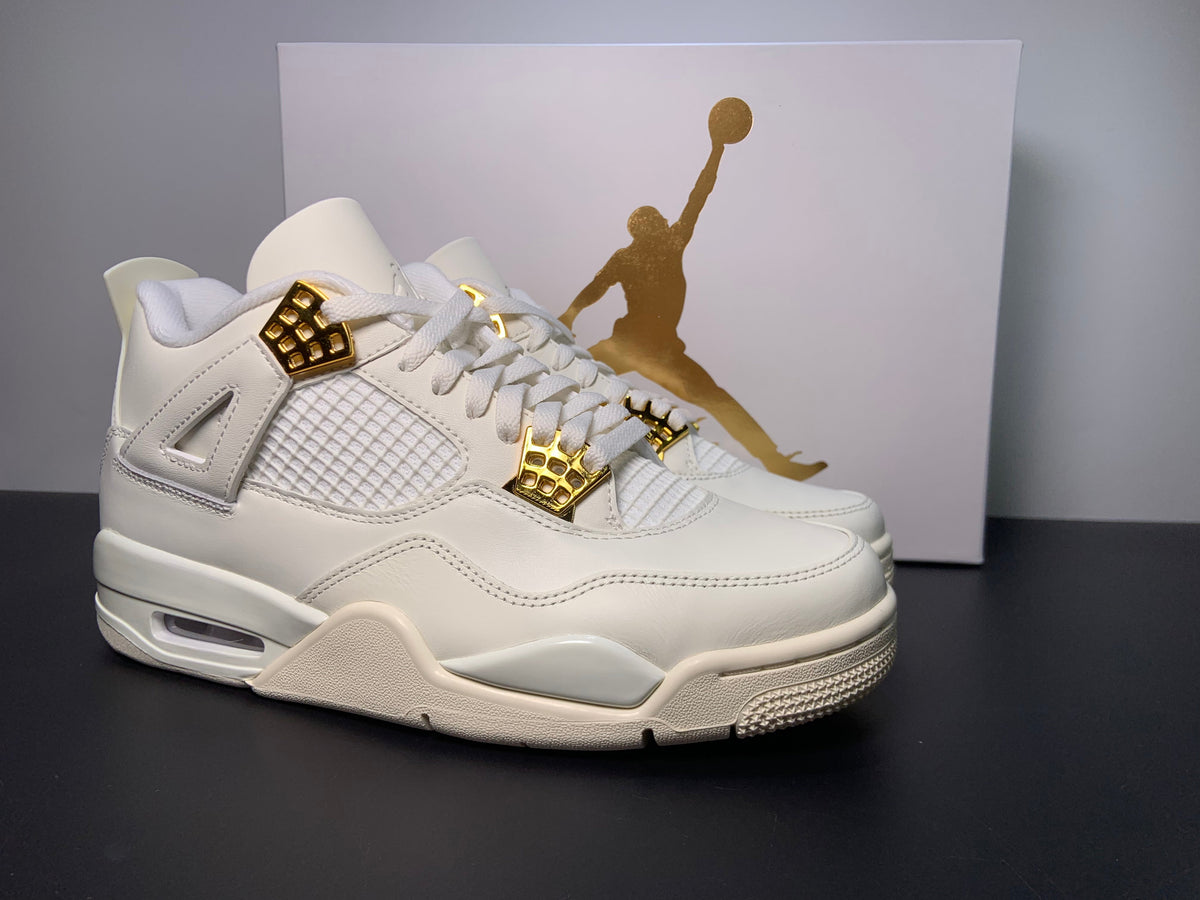 Air Jordan 4 Retro Metallic Gold AQ9129-170  Air Jordan 4 WMNS “Sail” - Angle View 7
