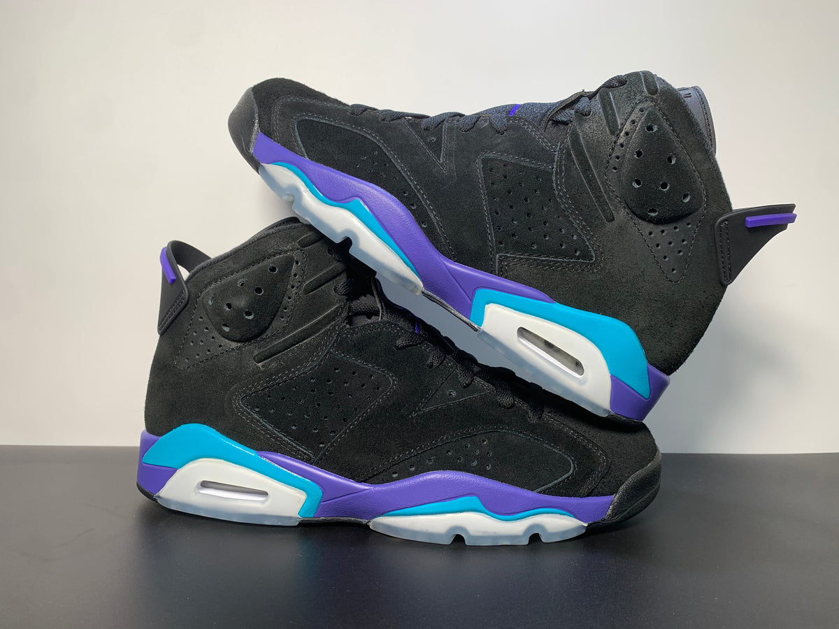 Air Jordan 6 “Aqua”Blue Purple CT8529-004 - Angle View 5