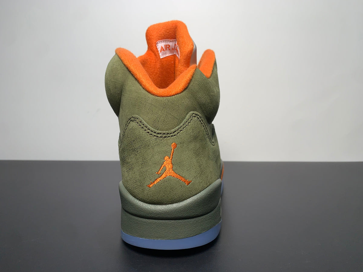 Nike Air Jordan 5 Retro Olive Solar Orange DD0587-308 - Angle View 9