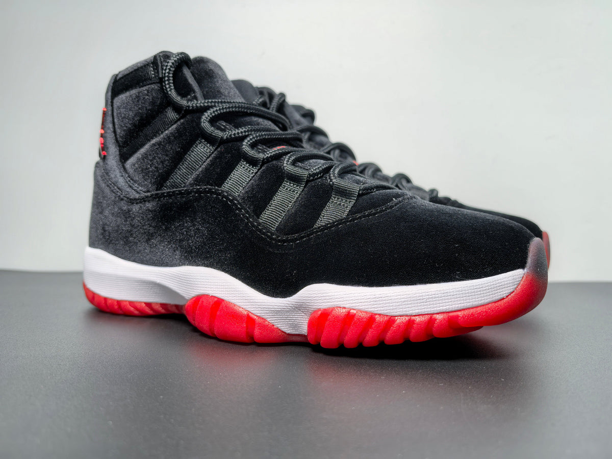 Air Jordan 11 WMNS “Bred Velvet” Rumored to Release Holiday 2024  DB5457-061 - Angle View 3