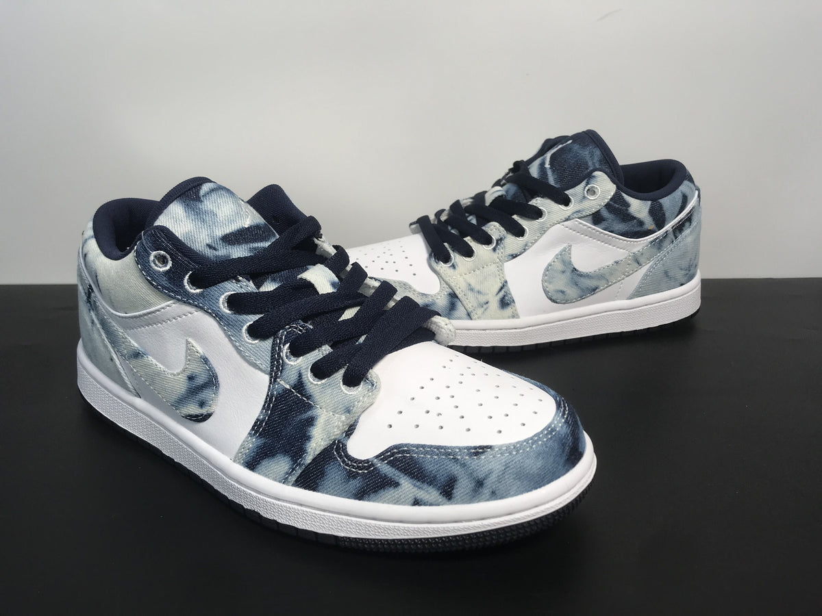 Air Jordan 1 Low Denim Blue Patchwork Star - Angle View 2