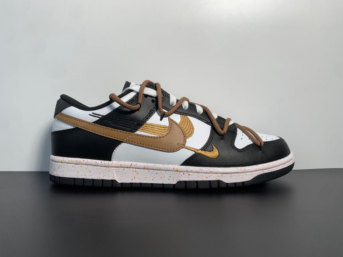 SB Dunk Low”Multi-Color White Black Brown Swoosh FD4623-142 - View 1
