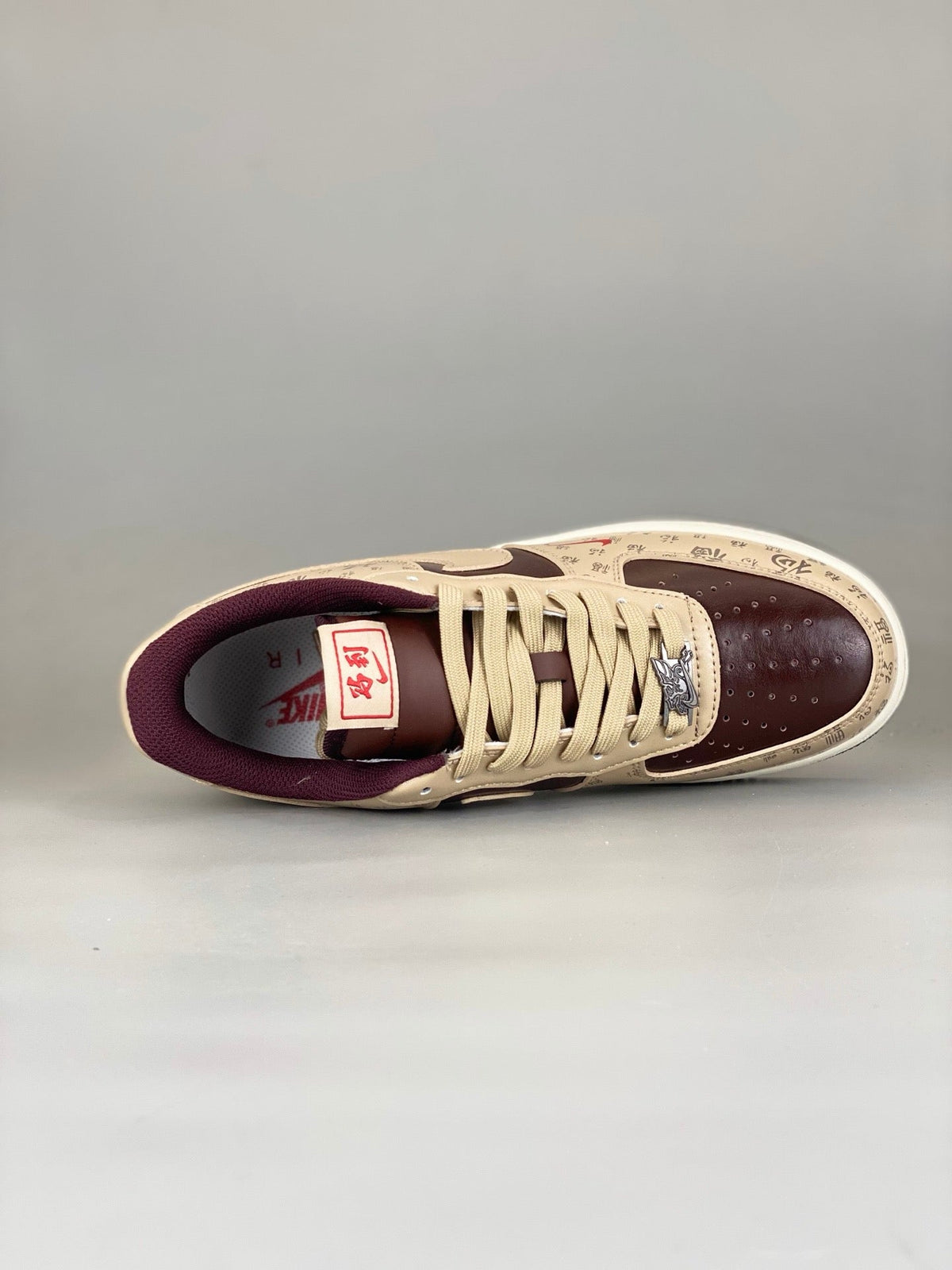 NIke Air Force 1 '07 Low  Cream Dark Brown NH0601-501 - Angle View 2