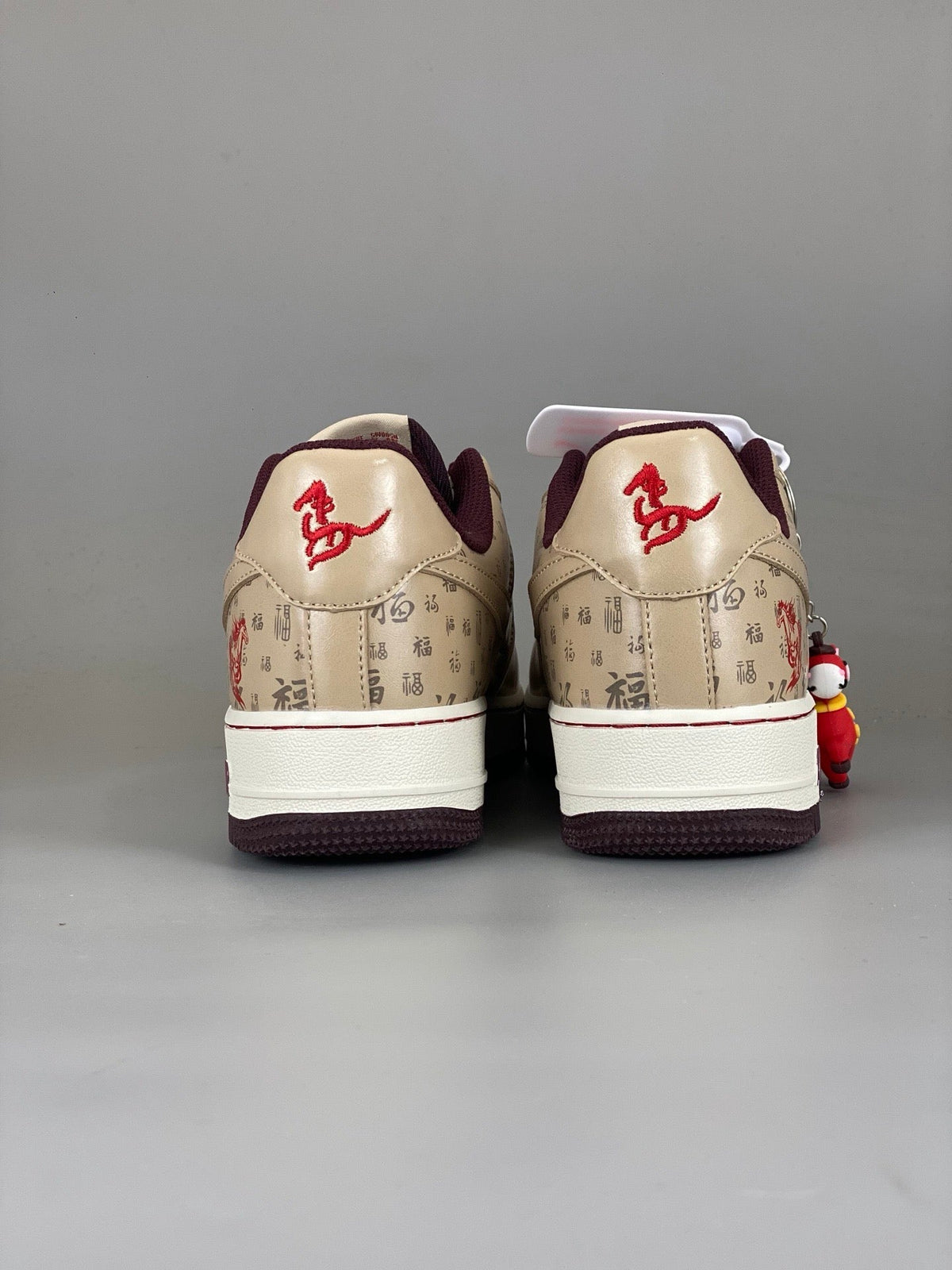 NIke Air Force 1 '07 Low  Cream Dark Brown NH0601-501 - Angle View 4