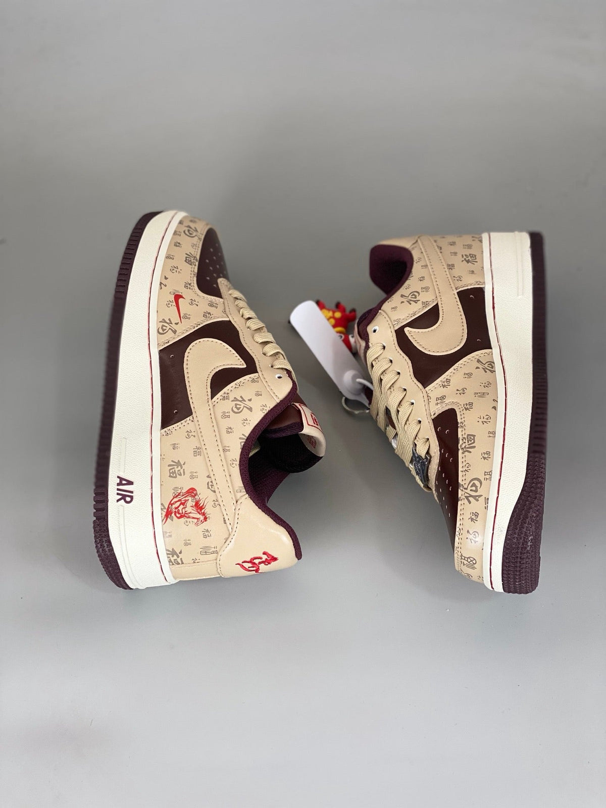 NIke Air Force 1 '07 Low  Cream Dark Brown NH0601-501 - Angle View 8