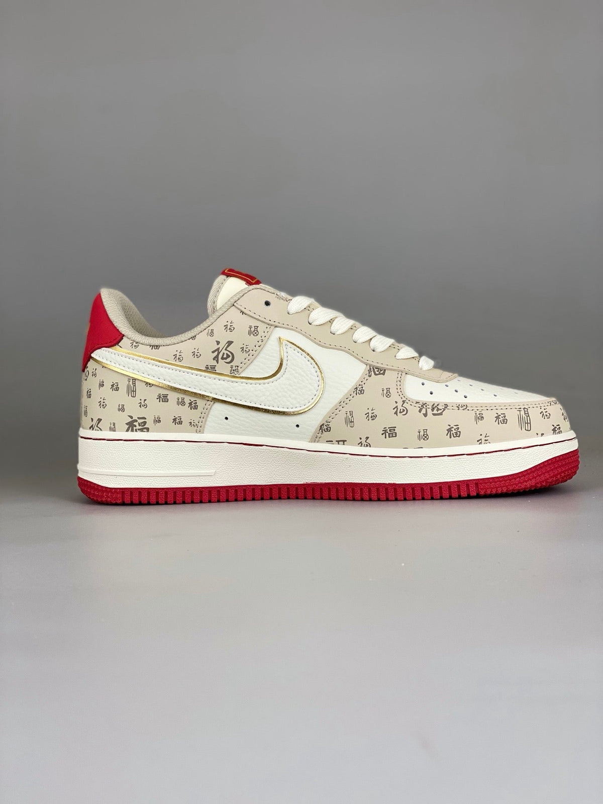 NIke Air Force 1 '07 Low  'Year of the Horse' Beige Red NH0601-502 - Angle View 3
