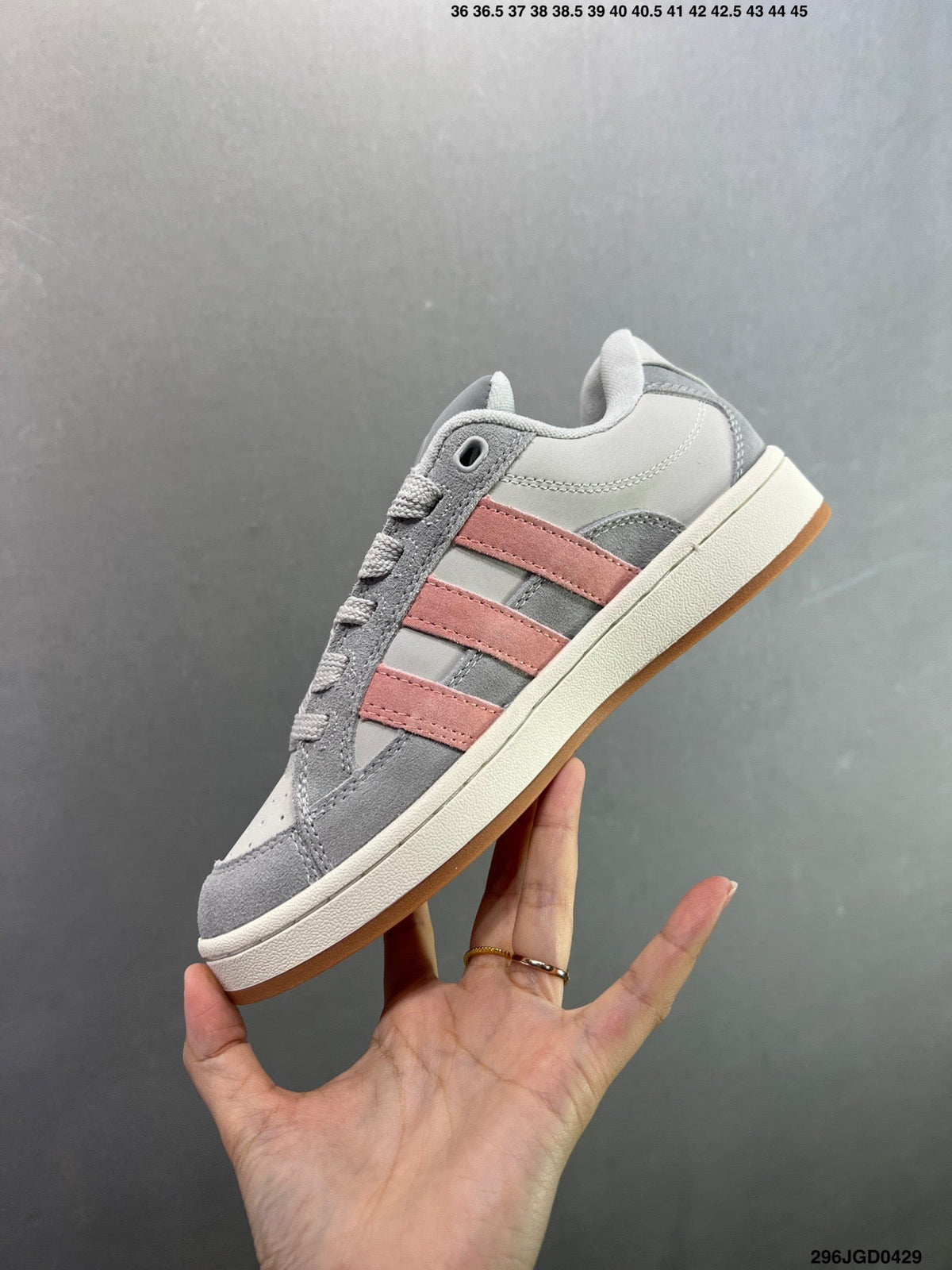 Adidas Originals Campus 00s  Beta 'Grey / Pink' JR8054 - Angle View 3