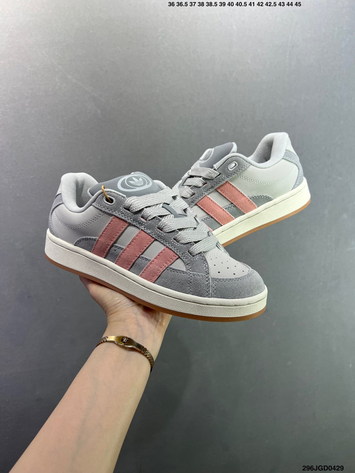 Adidas Originals Campus 00s  Beta 'Grey / Pink' JR8054 - Angle View 4
