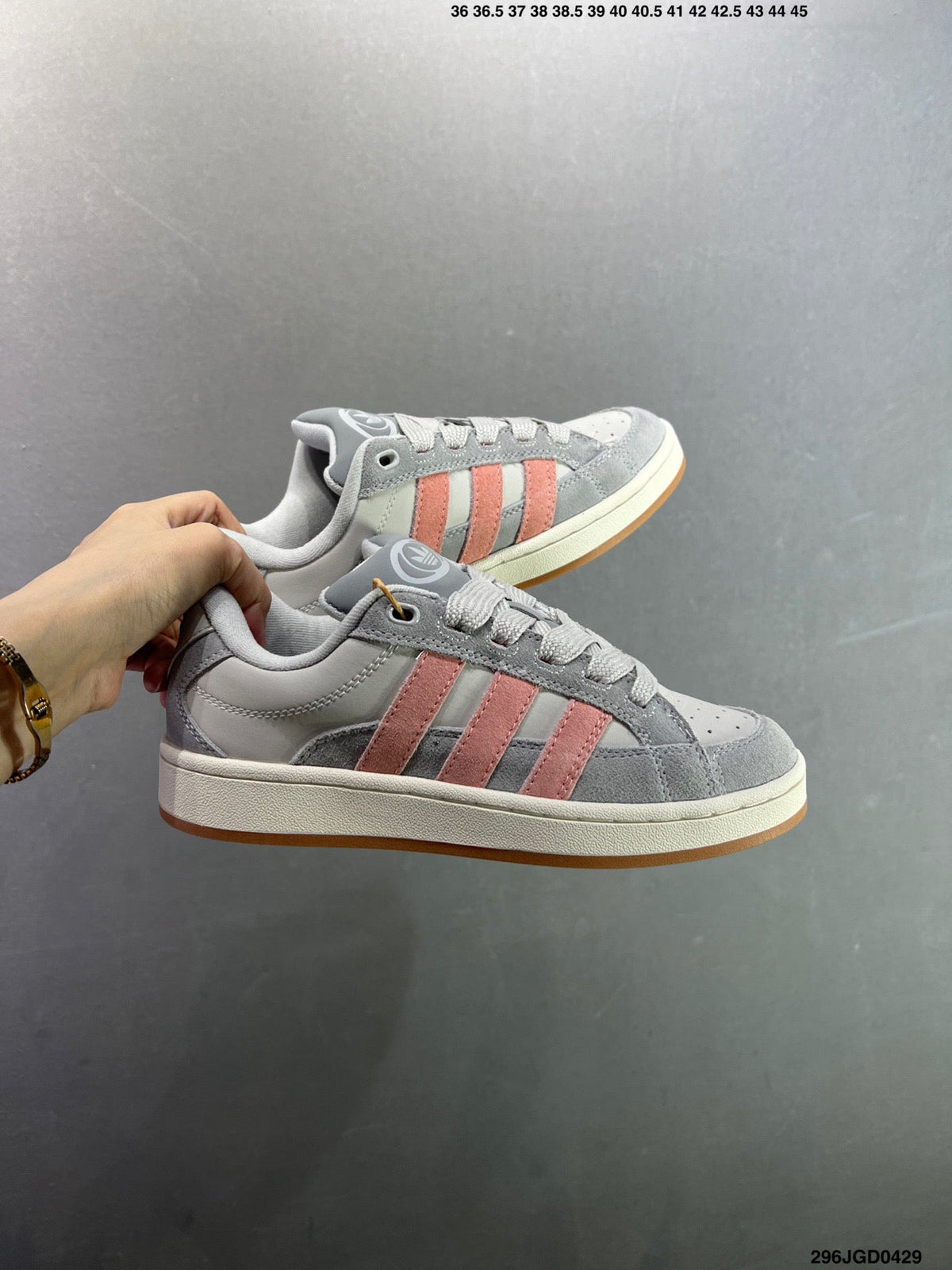 Adidas Originals Campus 00s  Beta 'Grey / Pink' JR8054 - Angle View 6