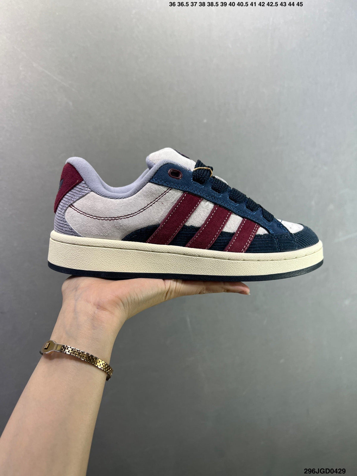 Adidas Originals Campus 00s  "Dash Gray Collegiate Burgundy" JR8054 - Main View