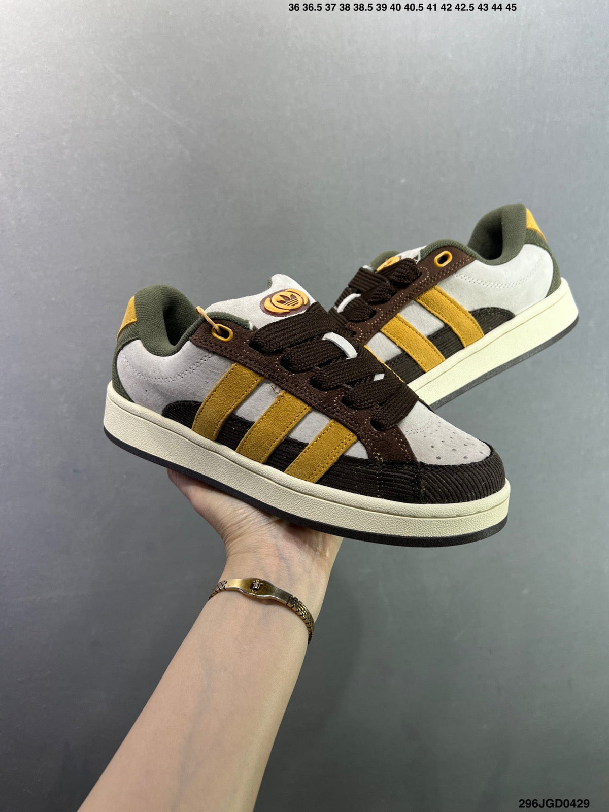 Adidas Originals Campus 00s  "Preloved Yellow Preloved Brown" JR8054 - Angle View 8