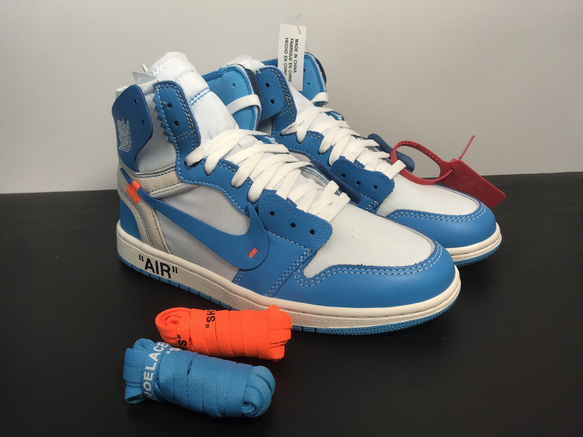 Air Jordan 1 x Off-White Retro High OG ‘UNC’ AQ0818-148 - Angle View 5