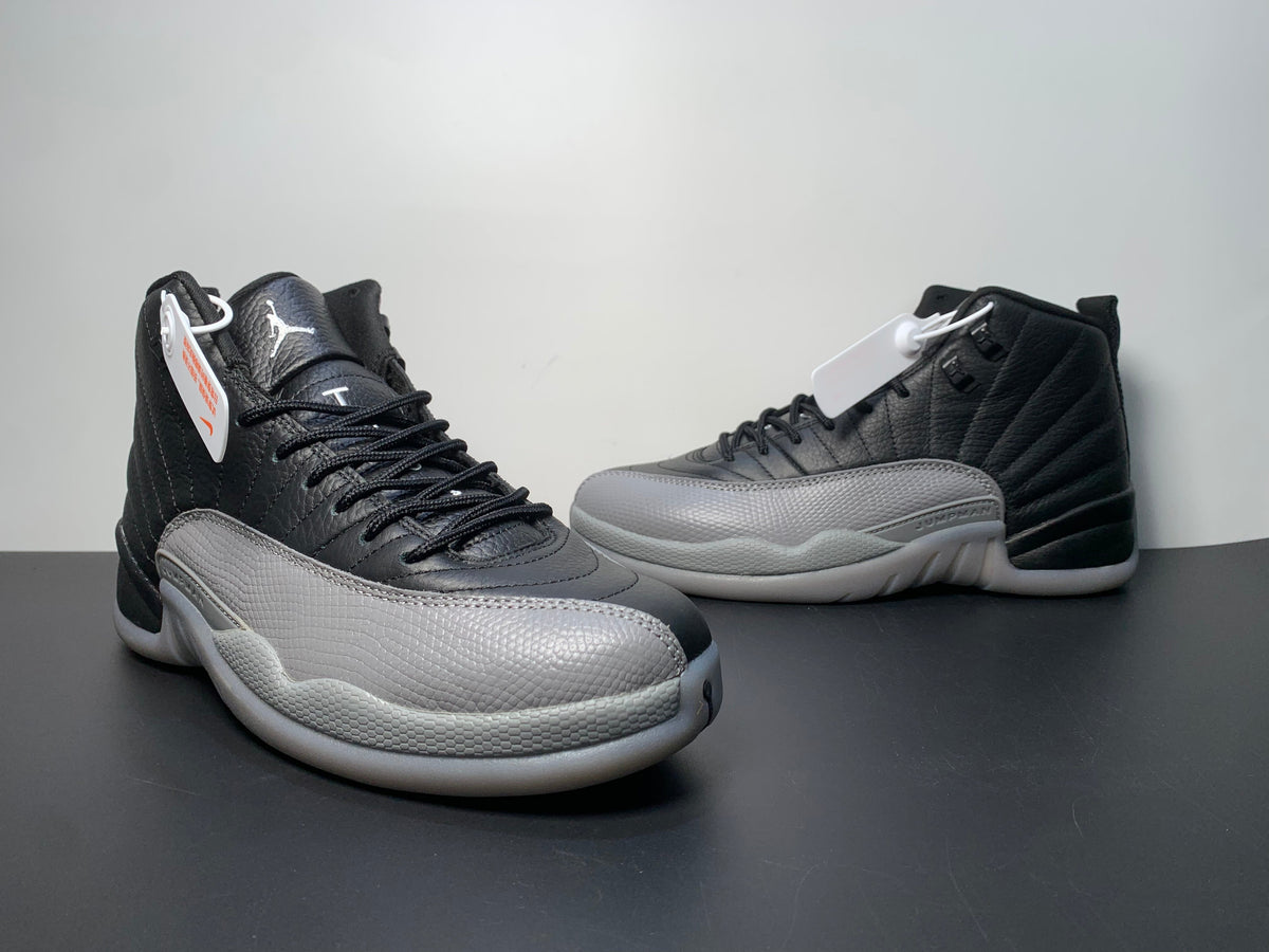Air Jordan 12 Retro Black Wolf Grey - Angle View 3