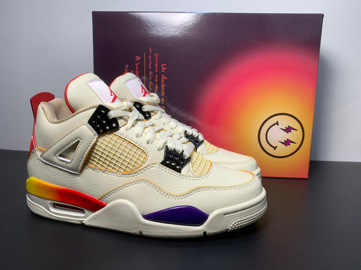 Air Jordan 4 X J Balvin Medellín Sunset Unisex Sneakers - Angle View 4