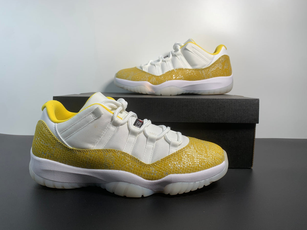 Air Jordan 11 Low WMNS Yellow Snakeskin AH7860-107 - Angle View 6