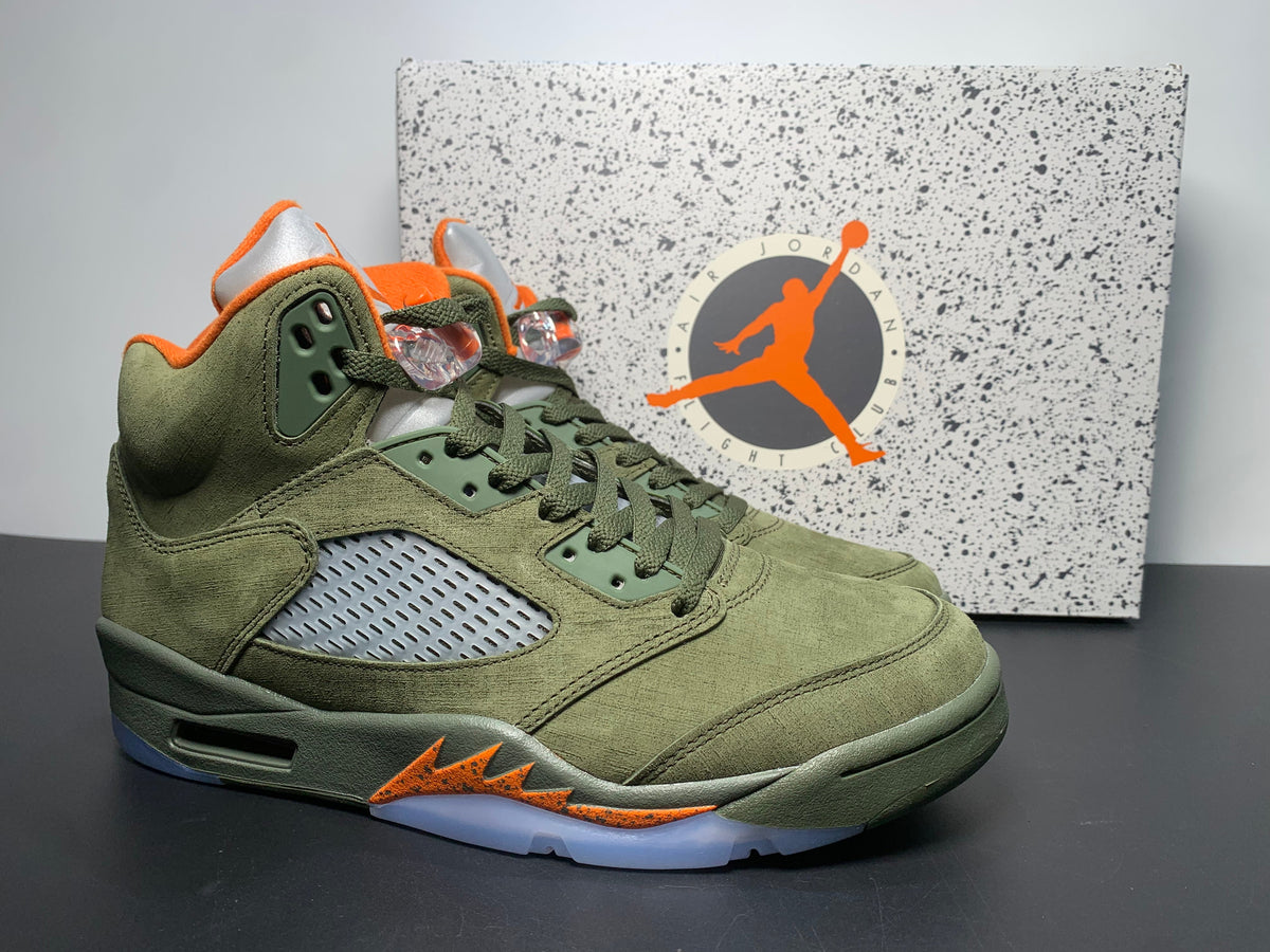 Nike Air Jordan 5 Retro Olive Solar Orange DD0587-308 - Angle View 5