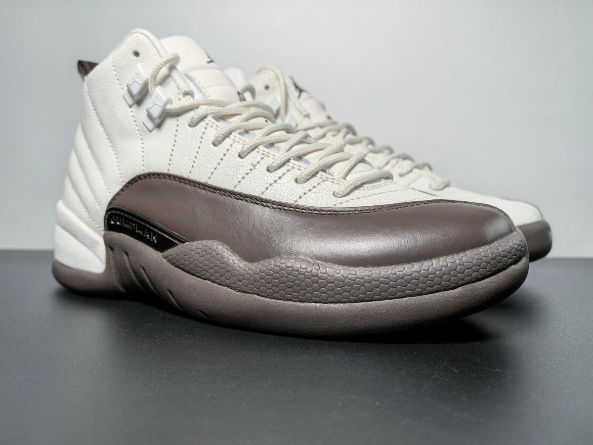 Air Jordan 12 White Baroque Brown-Sail - Angle View 3
