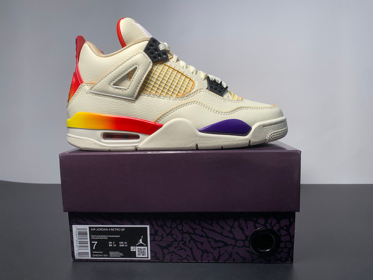 Air Jordan 4 X J Balvin Medellín Sunset Unisex Sneakers - Angle View 9