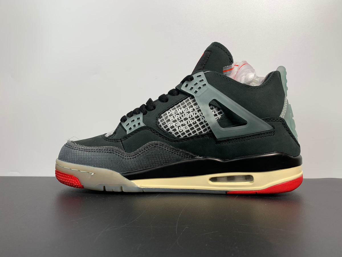 OFF-WHITE x Air Jordan 4 “Bred” CV9388-001 - Main View