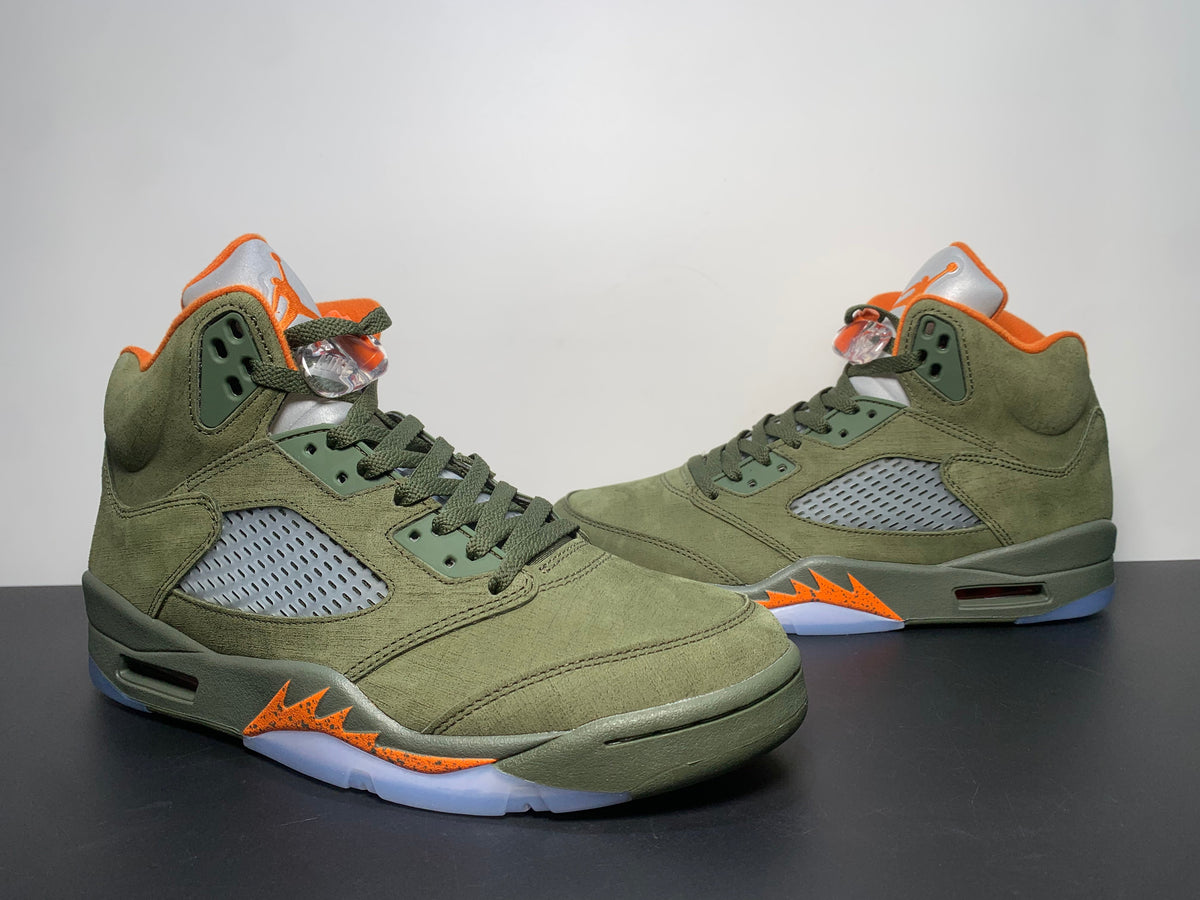 Nike Air Jordan 5 Retro Olive Solar Orange DD0587-308 - Angle View 3