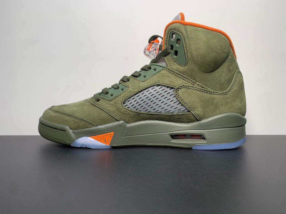 Nike Air Jordan 5 Retro Olive Solar Orange DD0587-308 - Angle View 2