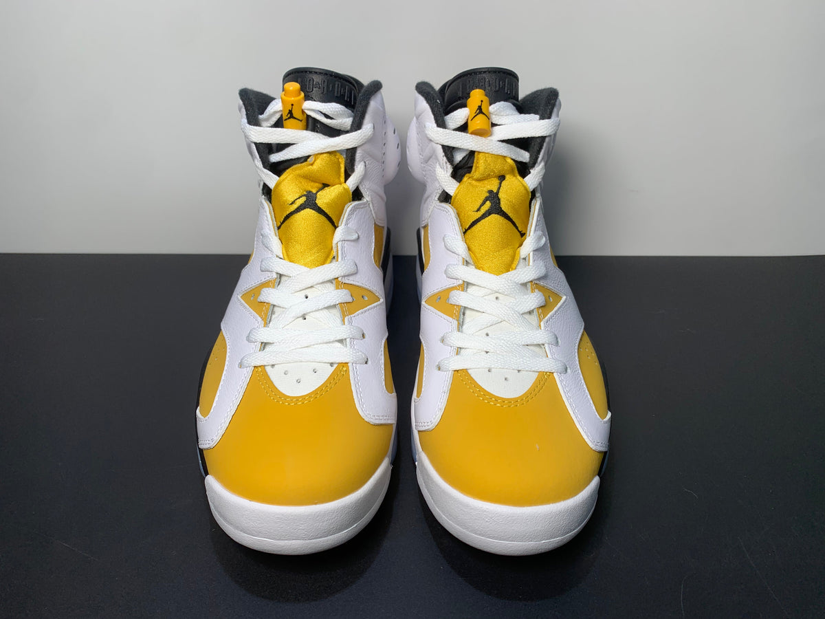 Nike Air Jordan Retro 6 Yellow Ochre White Black CT8529-170 - Angle View 3