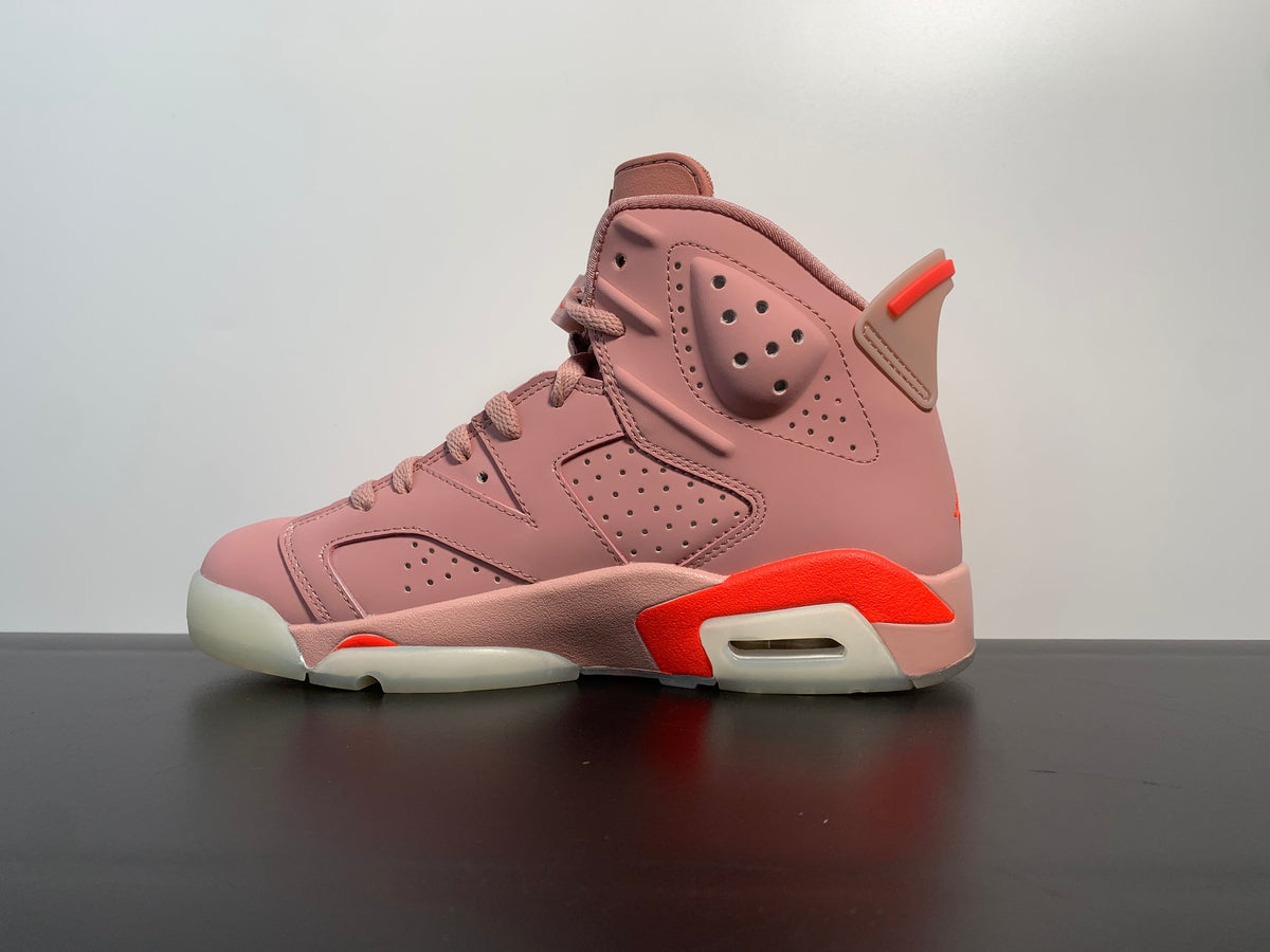Womens WMNS Air Jordan 6 Retro NRG Rust Pink CI0550-600 - Angle View 2