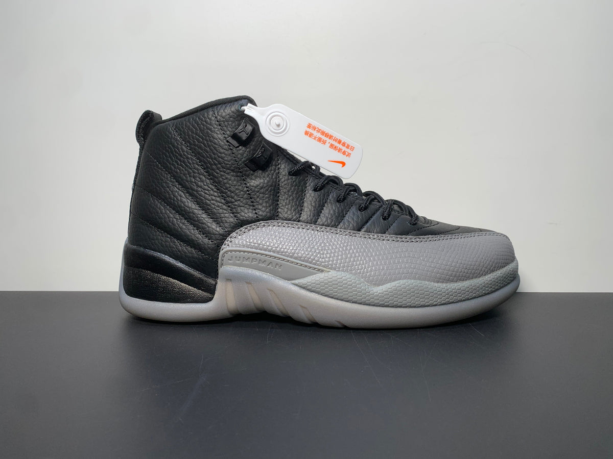 Air Jordan 12 Retro Black Wolf Grey - Angle View 2
