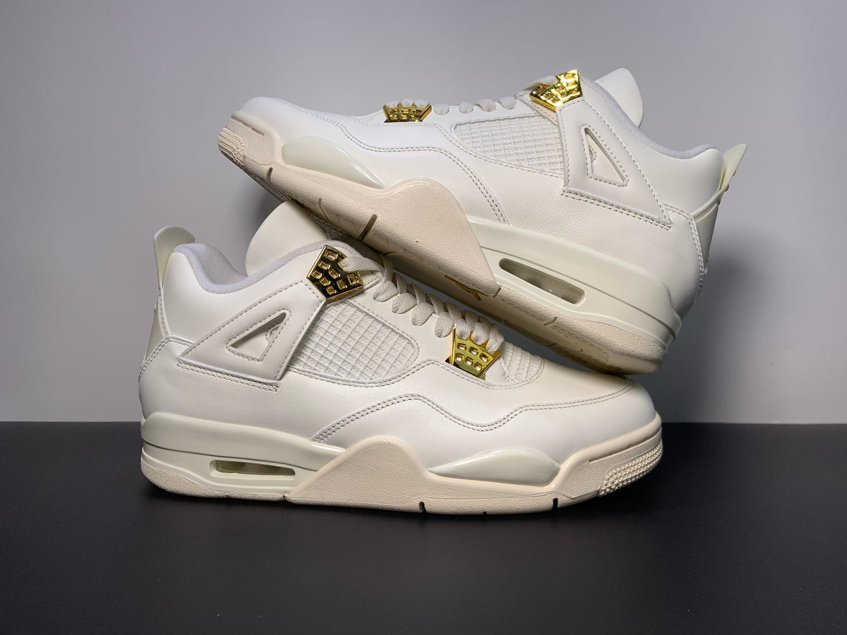 Air Jordan 4 Retro Metallic Gold AQ9129-170  Air Jordan 4 WMNS “Sail” - Angle View 5