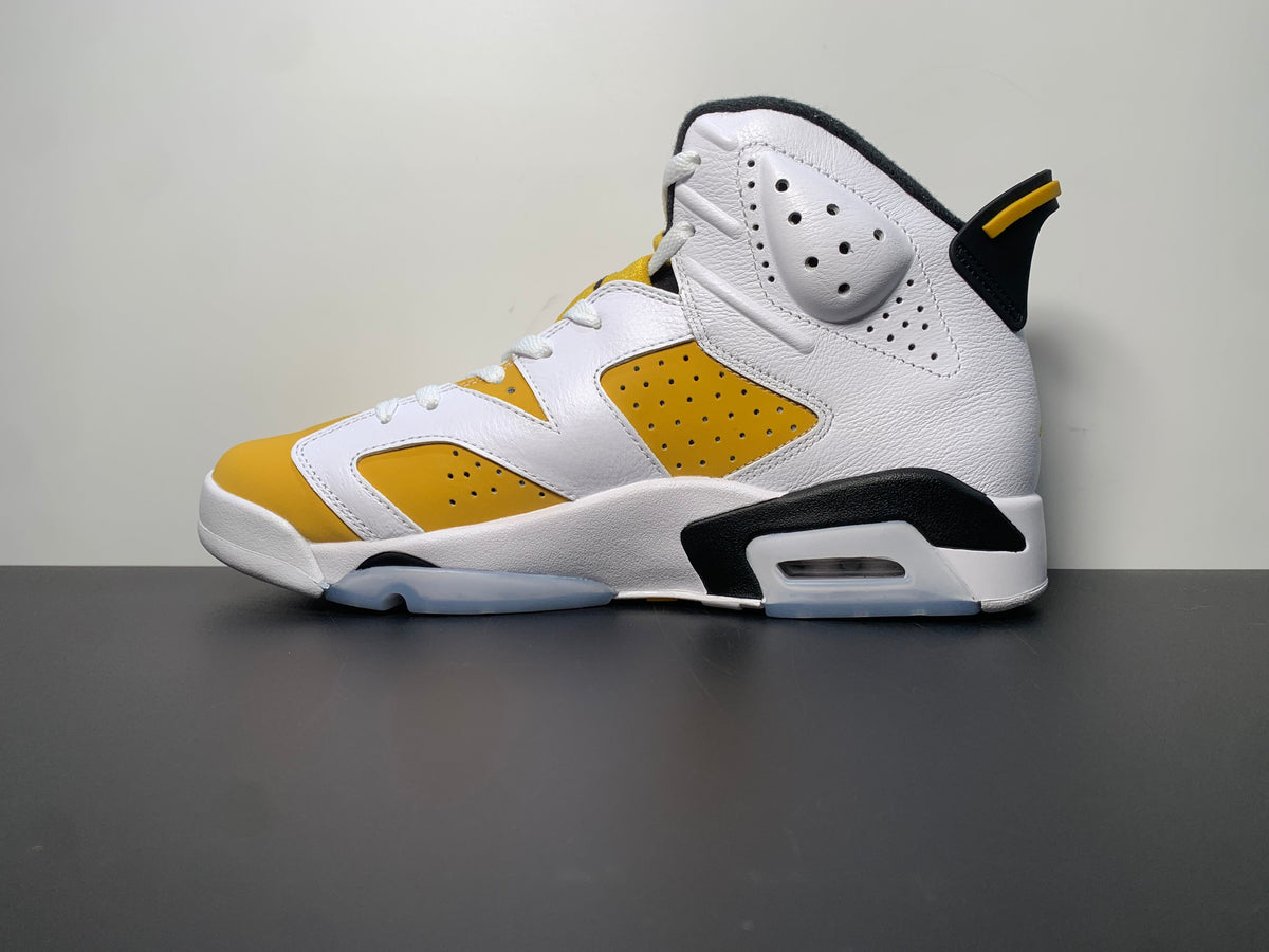 Nike Air Jordan Retro 6 Yellow Ochre White Black CT8529-170 - Angle View 2