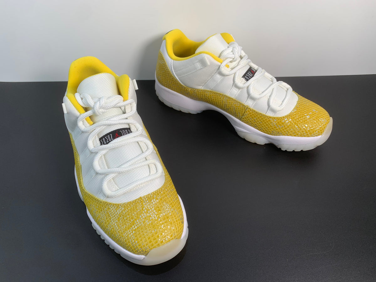 Air Jordan 11 Low WMNS Yellow Snakeskin AH7860-107 - Angle View 8
