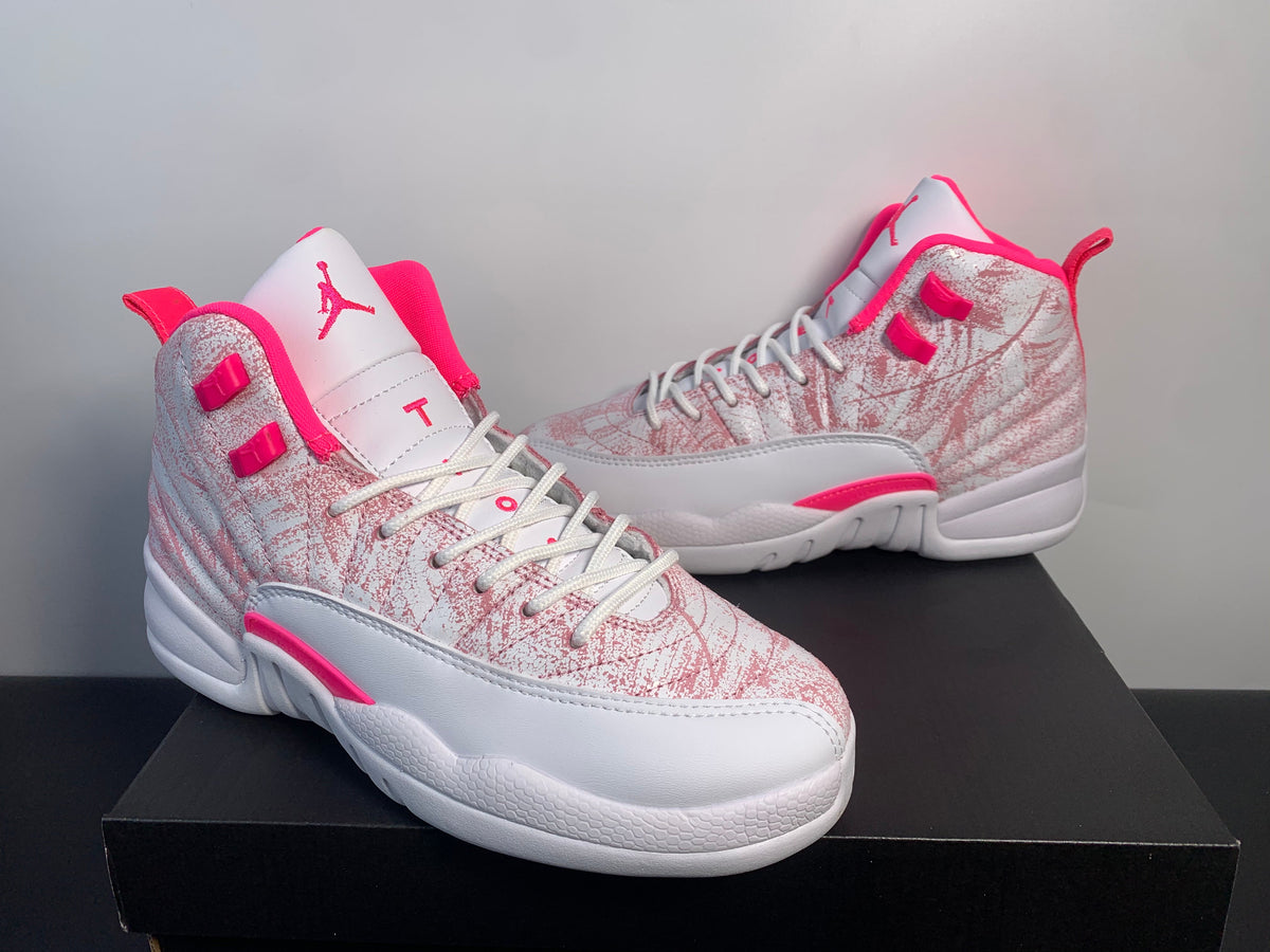 Air Jordan 12 Retro GS 'Arctic Pink' - Angle View 3